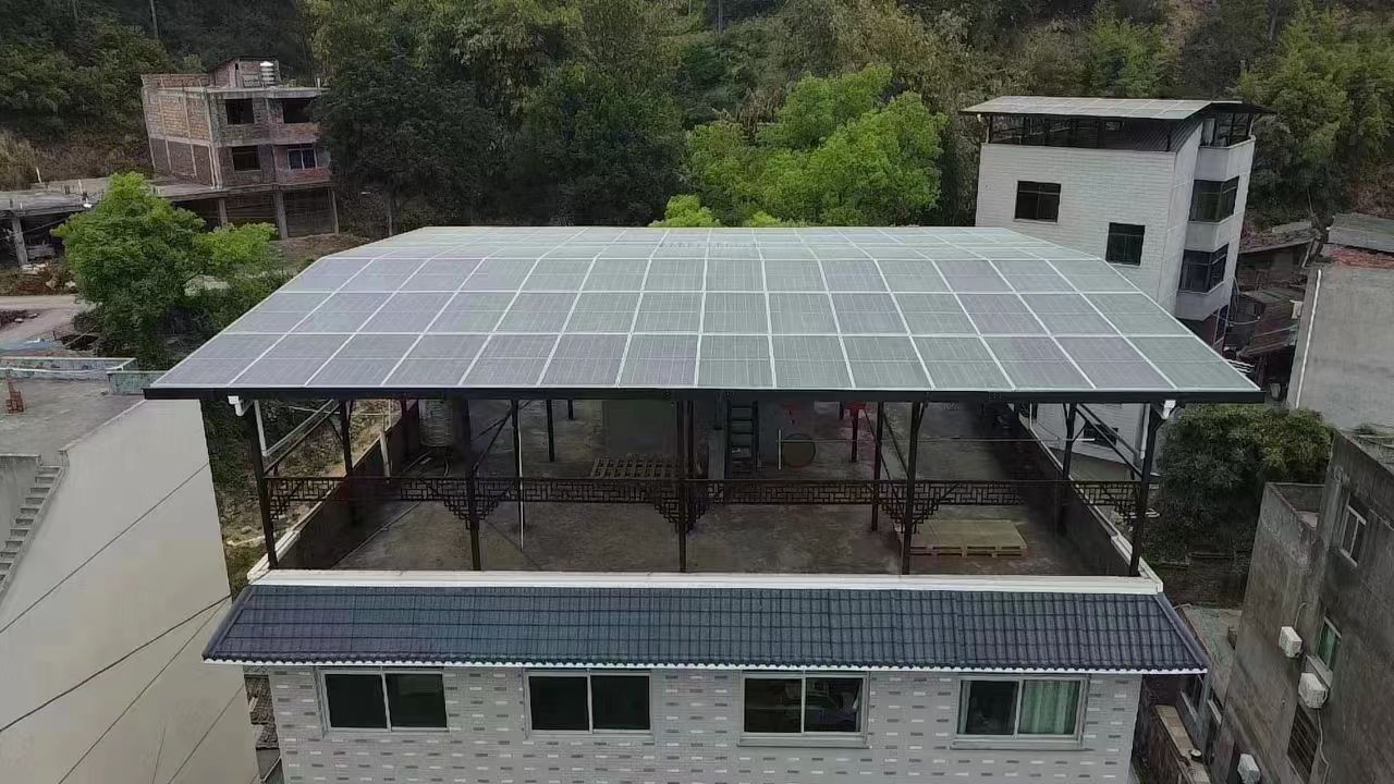 琼海15kw+10kwh自建别墅家庭光伏储能系统